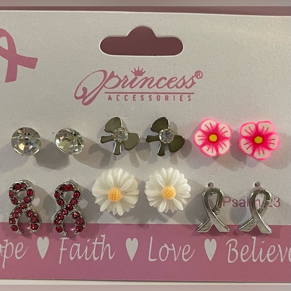 NEW Princess Access. Assorted 6 piece earrings. - Picture 2 of 3
